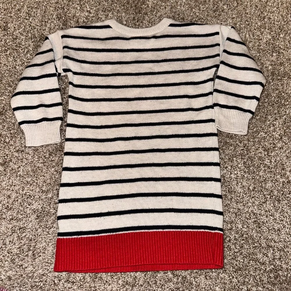 Baby Gap Striped Dress APPLE EUC 3T 3 years Red sweater long tunic